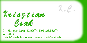 krisztian csak business card